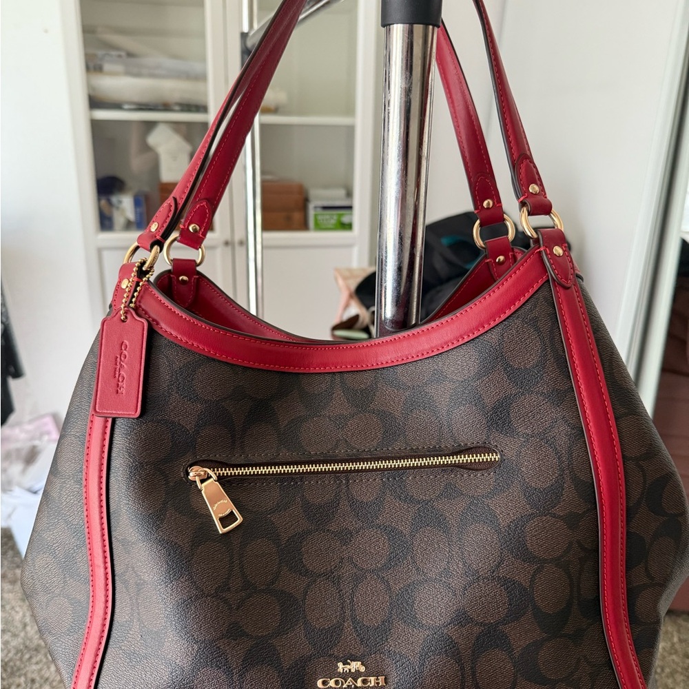 Coach “Kristy” Handbag - Brown and Red